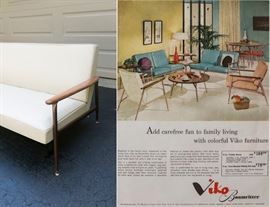 Mid-Century Viko by Baumritter sofa (vintage ad just shows the line of furniture, not pricing or exact style of sofa)