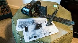 Rare copper flash H.C. White stereoscope with 20 stereographs from the Chicago Columbian Exposition (1900)