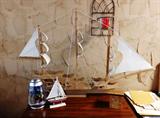 Home project sailboat, electric light aquarium