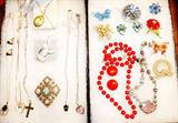 Necklaces, brooches, pins, earrings, gold-filled