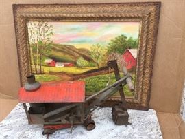 Antique pressed steel steamshovel