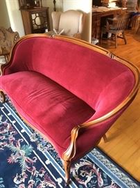 Velveteen sofa