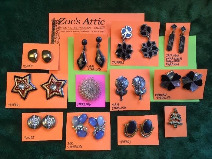 Small sample of costume earrings