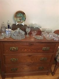 Majolica, Pattern glass & Ash dresser