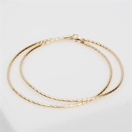 #2	14K YELLOW GOLD COLLAR NECKLACE 18.5" LONG