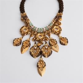 #79	A MIRIAM HASKELL FLORAL STATEMENT NECKLACE