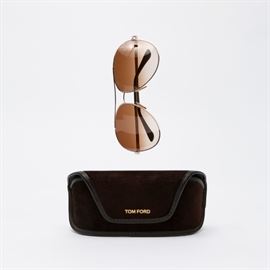 #125	TOM FORD CHARLES SUNGLASSES WITH CASE AND BOX
