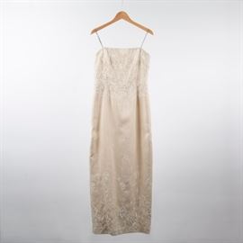 #139	ESCADA COUTURE BEADED GOWN, SIZE 40