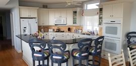 Selling the entire kitchen (except for the stools!); custom cabinetry by Brookhaven