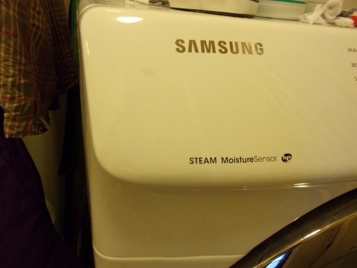 Samsung washer and dryer(steam moisture sensor) with storage bases