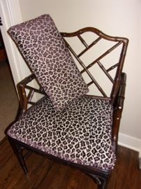 Rattan Animal print accent chair