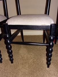 3 matching ladder back chairs