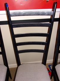 3 matching ladder back chairs
