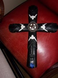 Cowboy/Western Cross made from boots