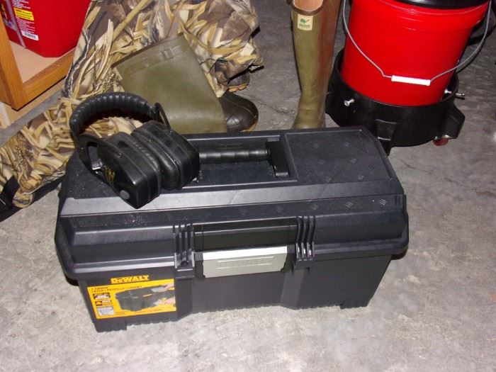DeWalt tool box with power tools