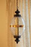 Vintage 1960s Hollywood Regency Hanging Lamp