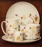 Enesco, Nature Flower Conservatory Luncheon Service for 8, 1960s
