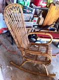 Bentwood Rattan Rocking Chair