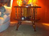 Mid Century Colonial Revival Maple Round Table