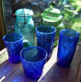 Vintage Blue Bark Glasses