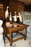 Hand Carved Birds, Side Table