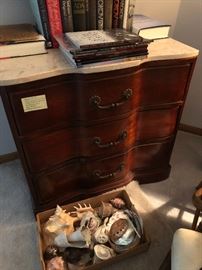 Three Drawer with marble Top Chest 