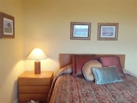 One of three bedrooms.....all are furnished in sleek contemporary furnishings.