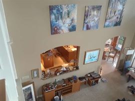 Gene has brought the art down. Otherwise, you would need a very, very tall ladder.