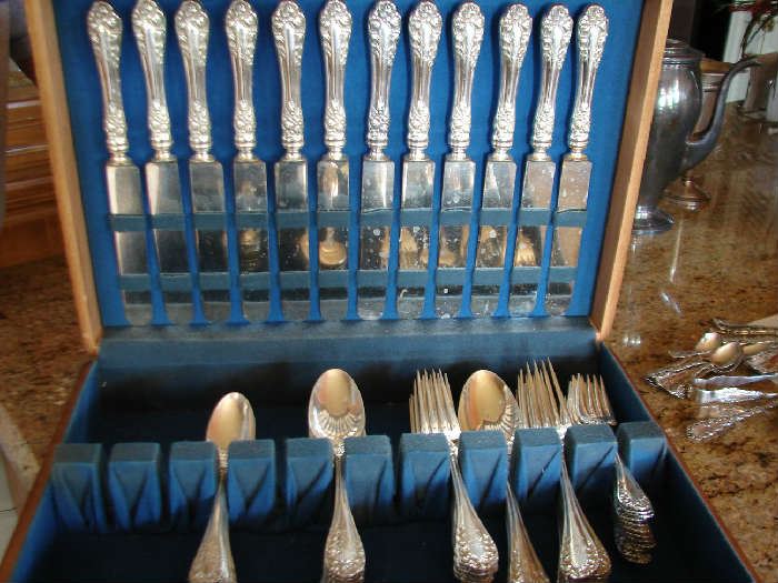 The second sterling flatware set