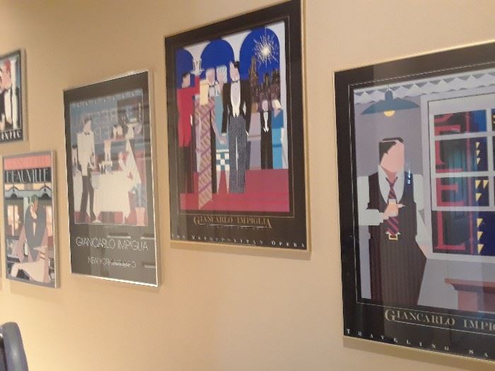 Many art posters are found throughout the house.