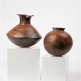 TWO NARINO CULTURE POTTERY VESSELS