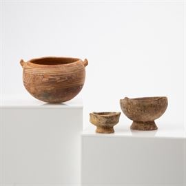 THREE PRE-COLUMBIAN MUISCA POTTERY BOWLS