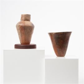TWO PRE-COLUMBIAN QUIMBAYA POTTERY VESSELS