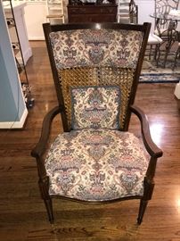 Federal arm chair with partial cane back