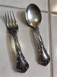 Youth sterling silver fork and spoon