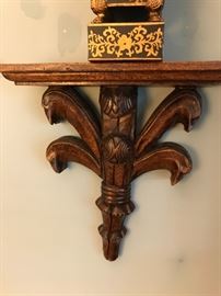 Detail of wooden shelf/bracket