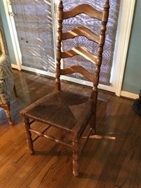Ladder back & cane seat side chairs (set of 4)