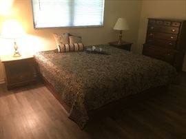 Platform style king bed 