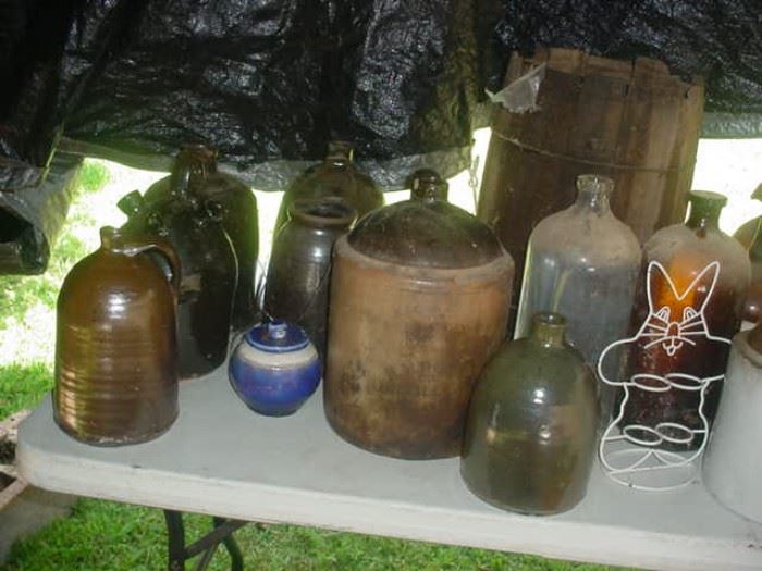 There are SO many old crocks, jugs, and old glass jars and jugs
