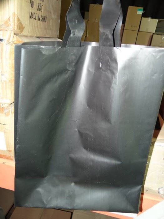 2 Case Of Frosted Black Shopping Bags