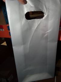 2 Case Of Frosted Silver Shopping Bags