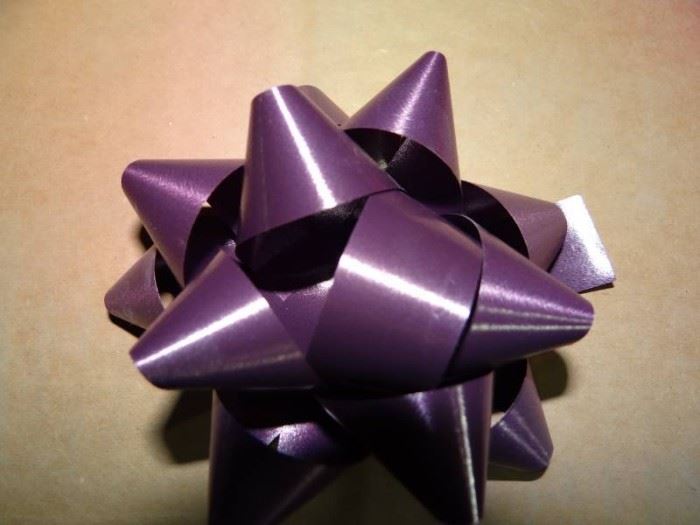 2 Cases Of Plum 3.5 Inch Star Bows