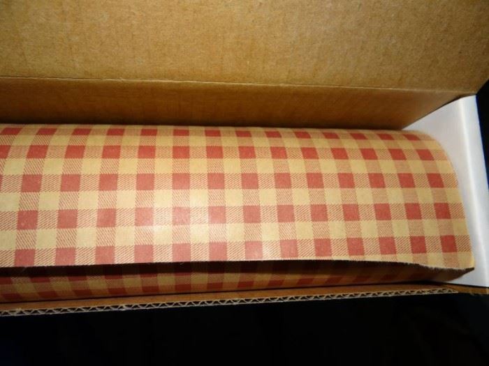 5 Burgundy Gingham Wrapping Paper