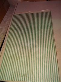 5 Cases Of Green Ticking Stripe Paper Bags