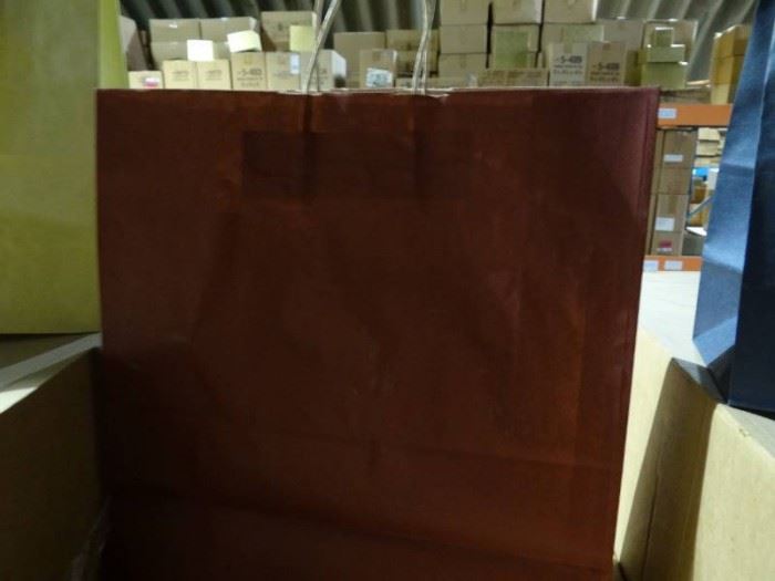 2 Cases of Burgundy and Oatmeal Bags With Handles