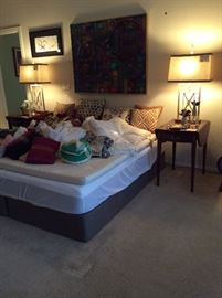 King size memory foam mattress and platform and Nikken mattress pad with pillows