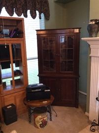 Willet cherry corner cabinet