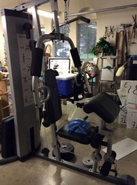 Loads of gym equipment