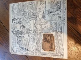 Original artwork by Karl Kae Knecht an American artist/cartoonist for the Evansville Courier from 1906 until 1960.  Born 1883 died in 1972.