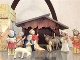 Many Nativity scenes.